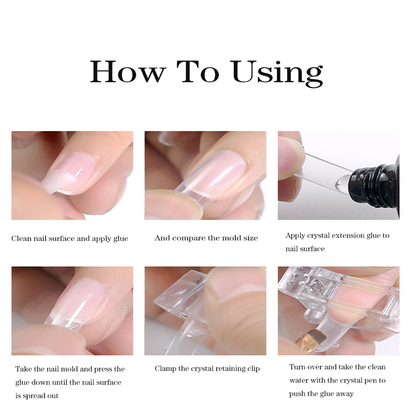 Transparent Acrylic Nail Clips (10 pcs) Transparent Acrylic Nail Clips (10 pcs)