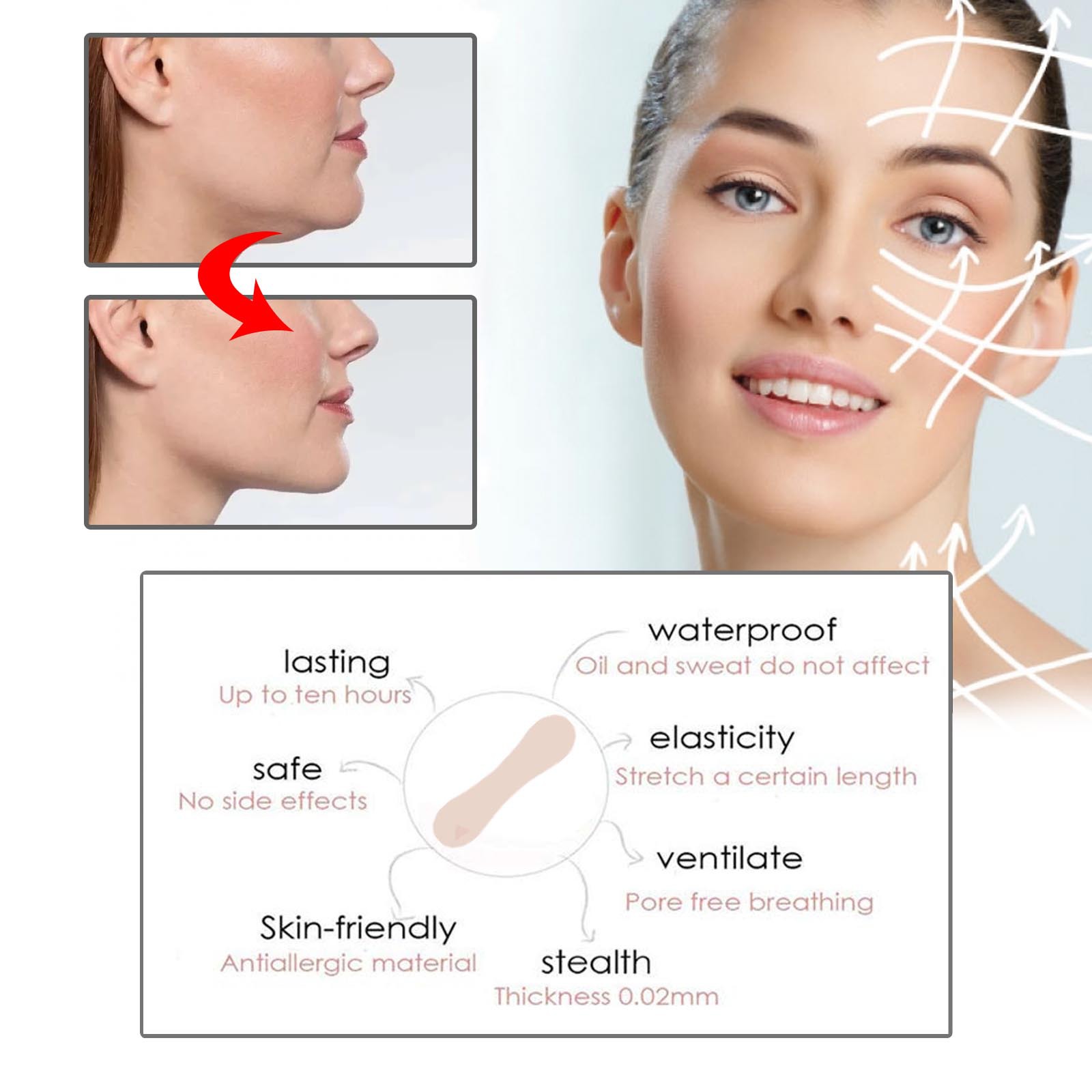 Transparent Anti Wrinkle Pads (100 pcs) Transparent Anti Wrinkle Pads (100 pcs)