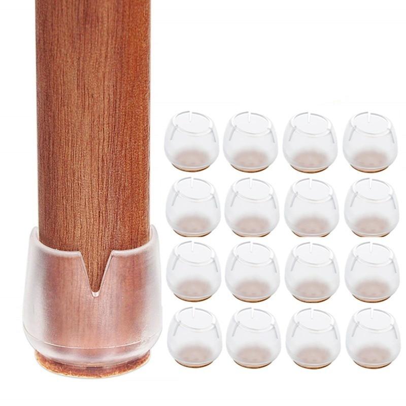 Transparent Caps Chair Feet Protectors (16Pcs) Transparent Caps Chair Feet Protectors (16Pcs)