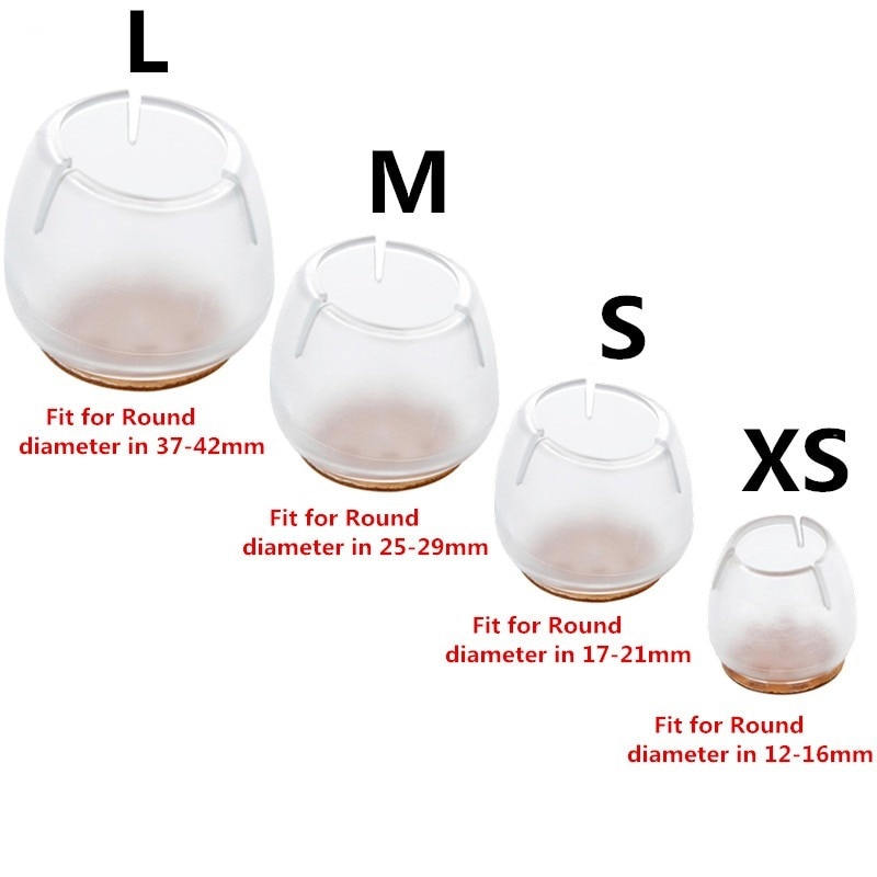 Transparent Caps Chair Feet Protectors (16Pcs) Transparent Caps Chair Feet Protectors (16Pcs)
