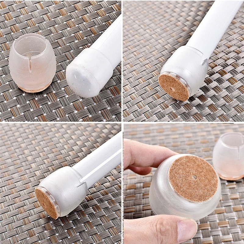 Transparent Caps Chair Feet Protectors (16Pcs) Transparent Caps Chair Feet Protectors (16Pcs)