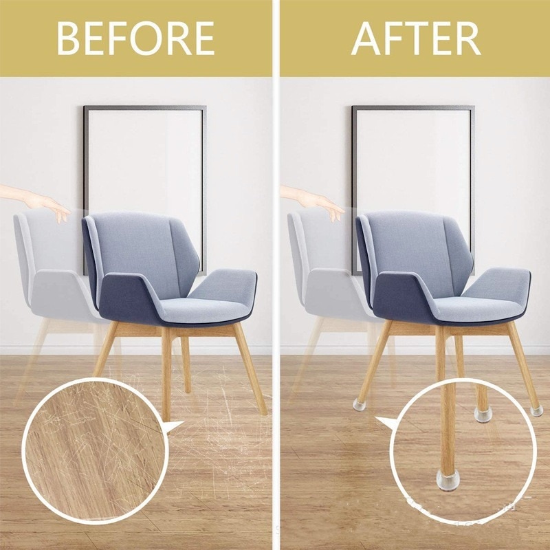 Transparent Caps Chair Feet Protectors (16Pcs) Transparent Caps Chair Feet Protectors (16Pcs)