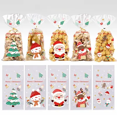 Transparent Christmas Snack Bags Transparent Christmas Snack Bags