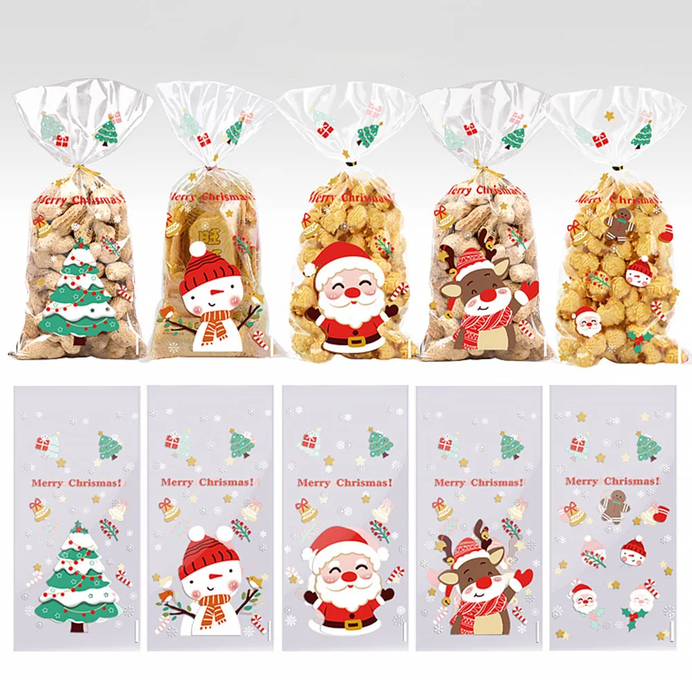 Transparent Christmas Snack Bags Transparent Christmas Snack Bags