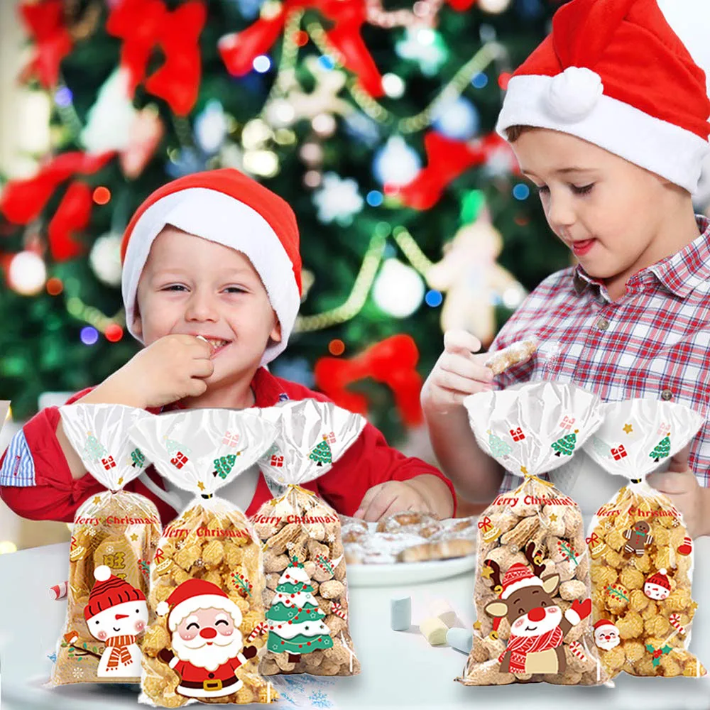 Transparent Christmas Snack Bags Transparent Christmas Snack Bags