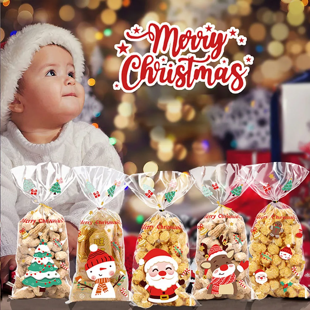 Transparent Christmas Snack Bags Transparent Christmas Snack Bags