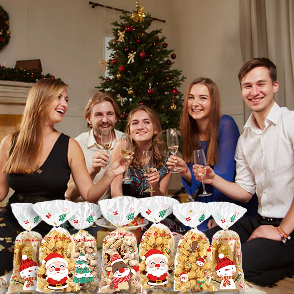 Transparent Christmas Snack Bags Transparent Christmas Snack Bags