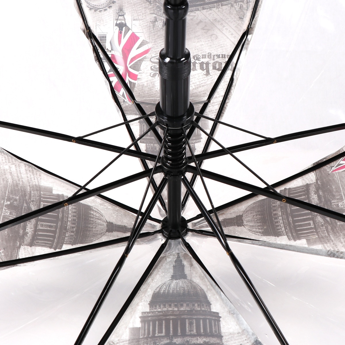 Transparent Clear Dome Umbrella London Style