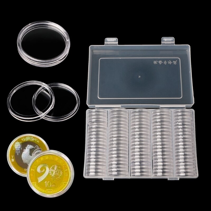 Transparent Coin Collection Storage (100 pcs) Transparent Coin Collection Storage (100 pcs)