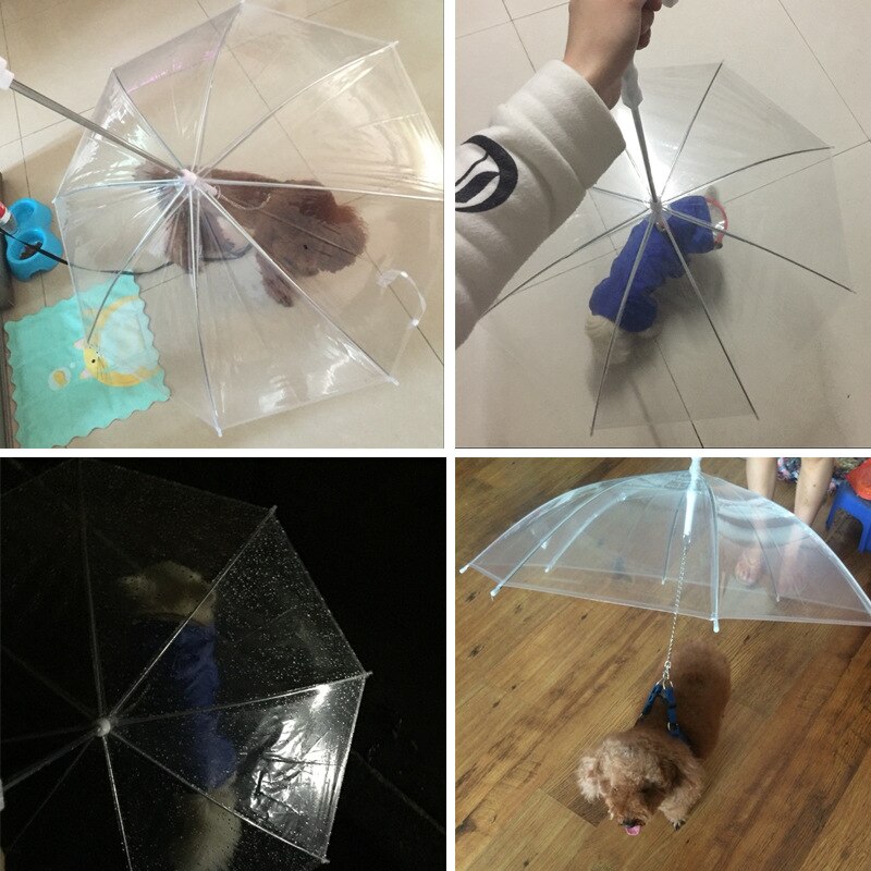 Transparent Dog Umbrella Leash Transparent Dog Umbrella Leash