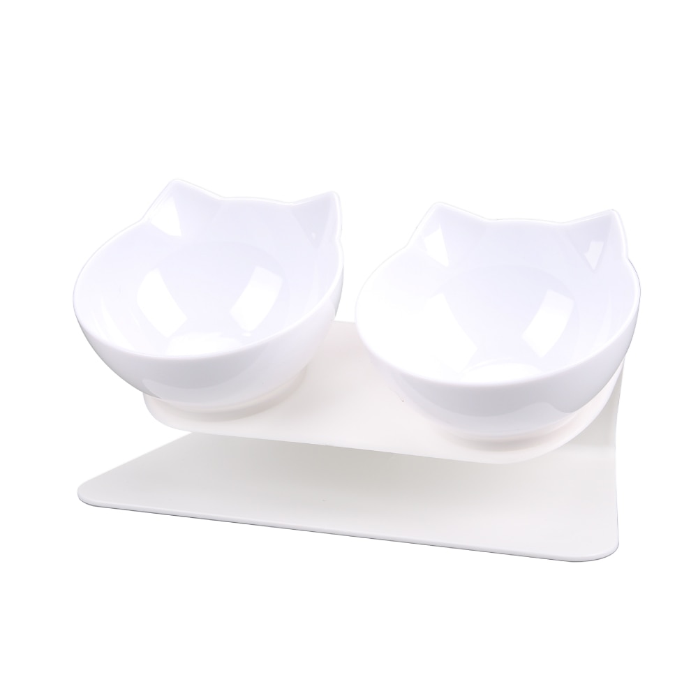 Transparent Double Cat Bowls Transparent Double Cat Bowls