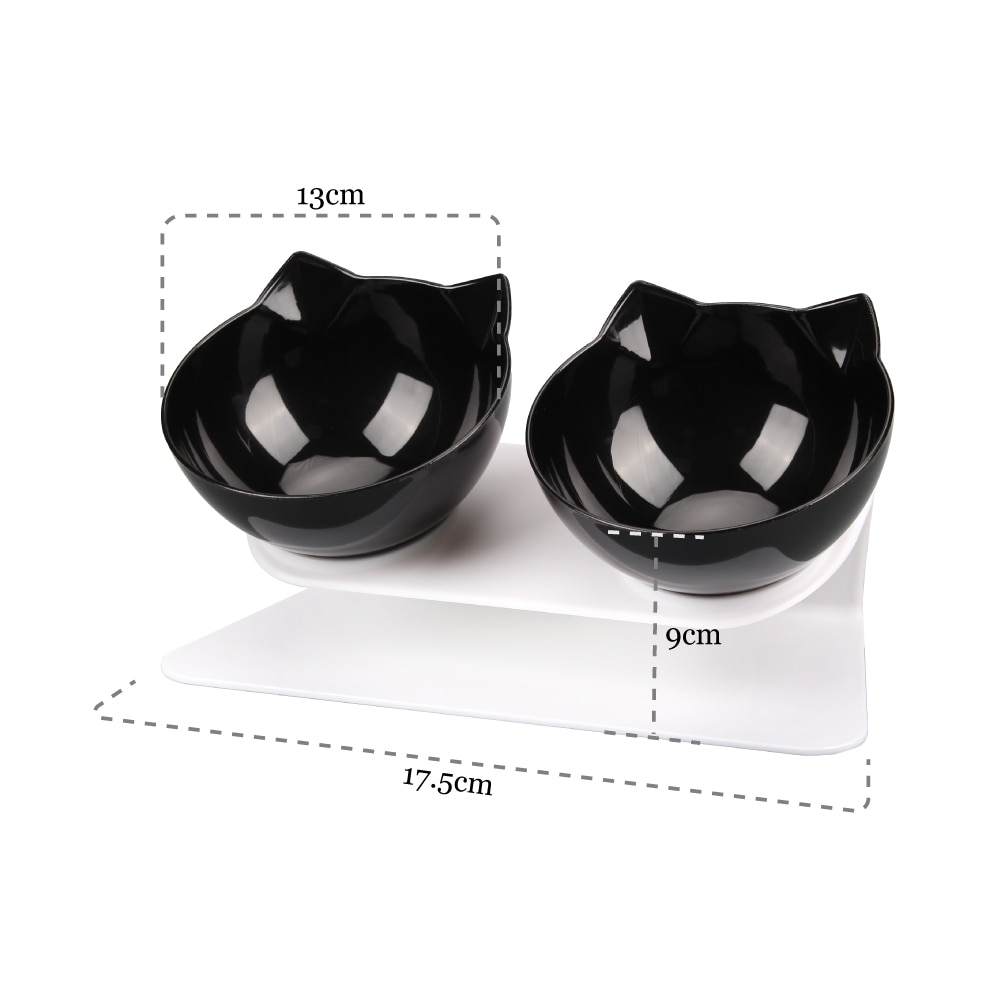 Transparent Double Cat Bowls Transparent Double Cat Bowls