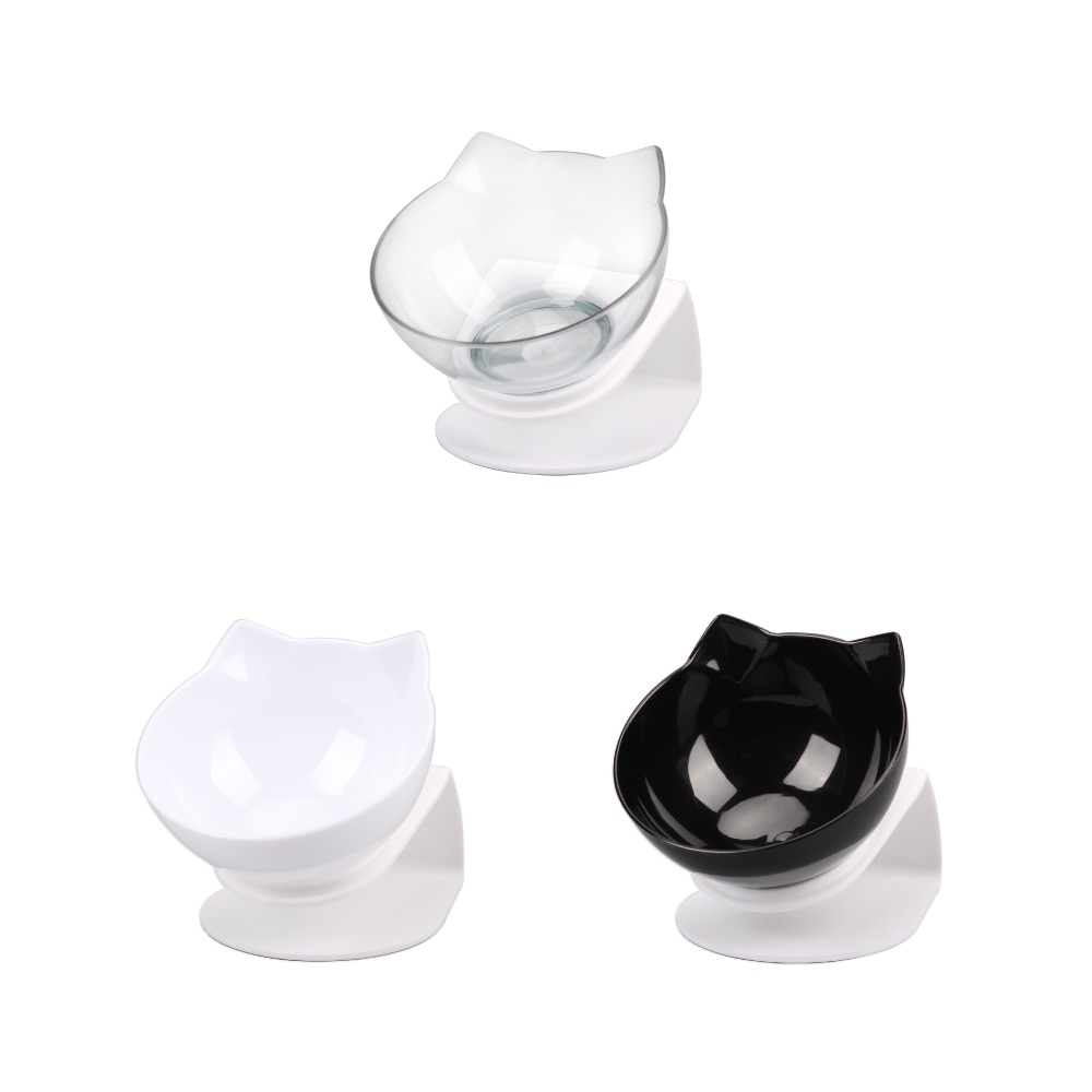 Transparent Double Cat Bowls Transparent Double Cat Bowls