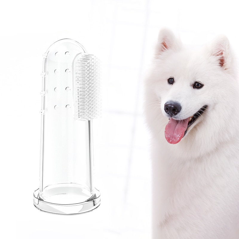 Transparent Finger Brush for Dogs (4 pcs)