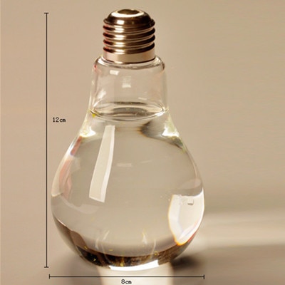 Transparent Glass Light Bulb Vase