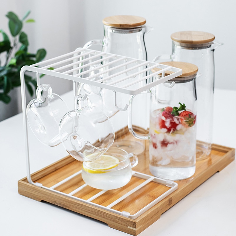 Transparent Glass Pitcher with Lid
