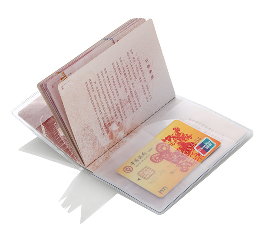 Transparent Plastic Passport Cover