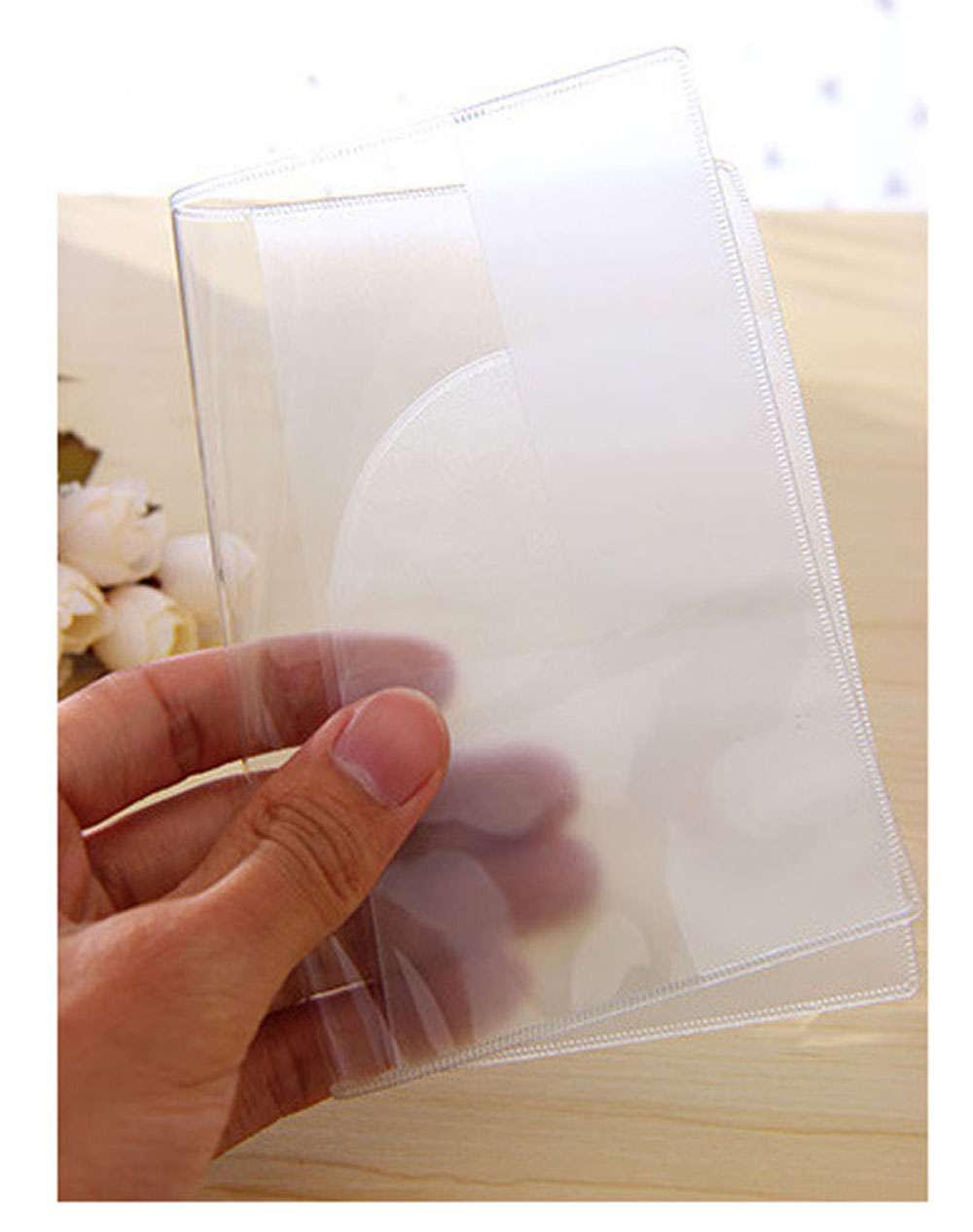 Transparent Plastic Passport Cover