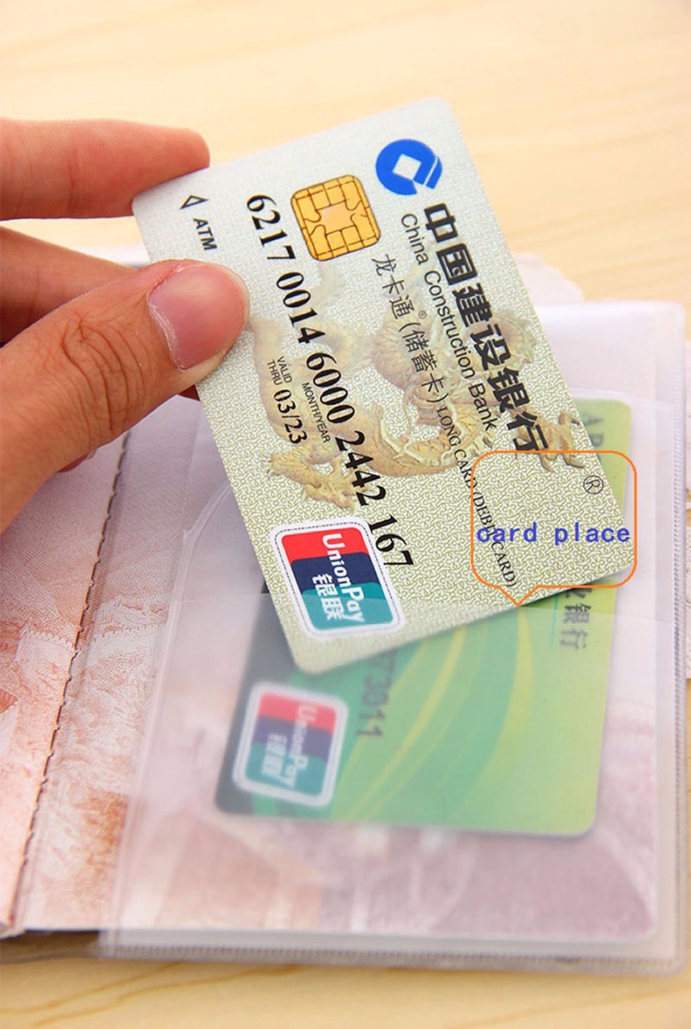 Transparent Plastic Passport Cover