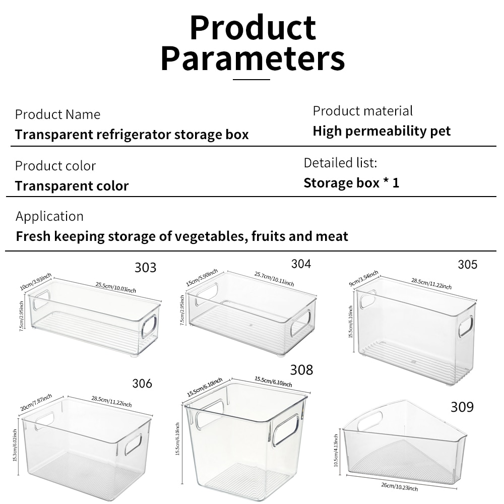 Transparent Refrigerator Organizer Bin Transparent Refrigerator Organizer Bin