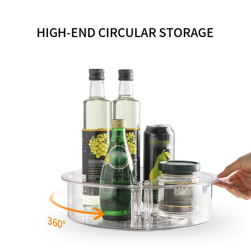 Transparent Rotating Tray Organizer