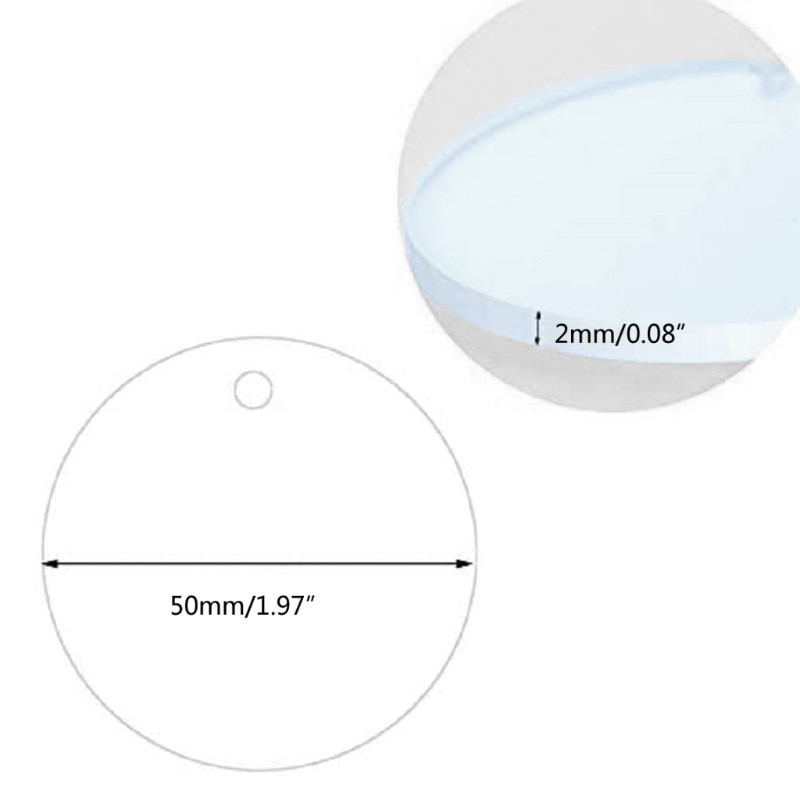 Transparent Round Acrylic Discs (50pcs) Transparent Round Acrylic Discs (50pcs)