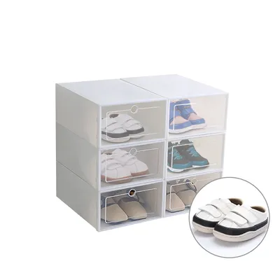 Transparent Shoe Boxes Shoe Organizer (6Pcs) Transparent Shoe Boxes Shoe Organizer (6Pcs)