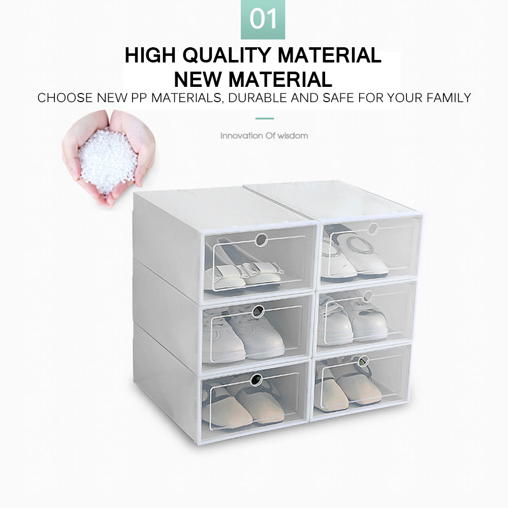 Transparent Shoe Boxes Shoe Organizer (6Pcs) Transparent Shoe Boxes Shoe Organizer (6Pcs)