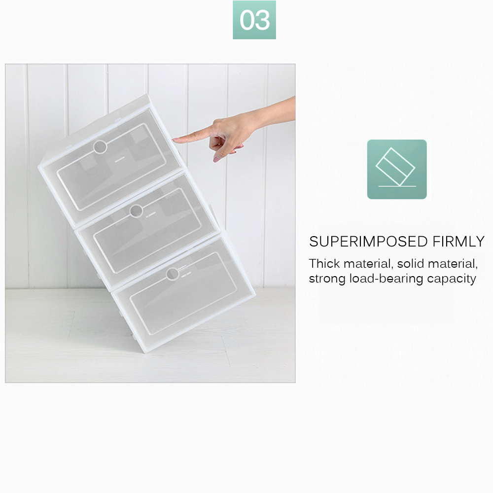 Transparent Shoe Boxes Shoe Organizer (6Pcs) Transparent Shoe Boxes Shoe Organizer (6Pcs)