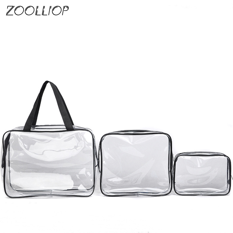Transparent Toiletry Bag Set (3 Pcs) Transparent Toiletry Bag Set (3 Pcs)