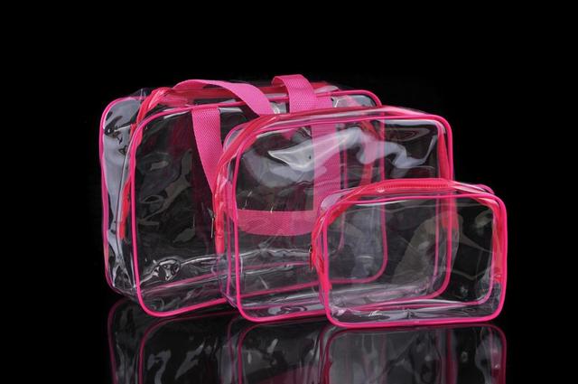 Transparent Toiletry Bag Set (3 Pcs) Transparent Toiletry Bag Set (3 Pcs)