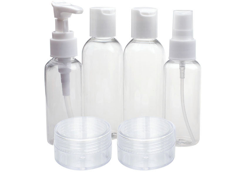 Transparent Travel Size Toiletry Bottle Set