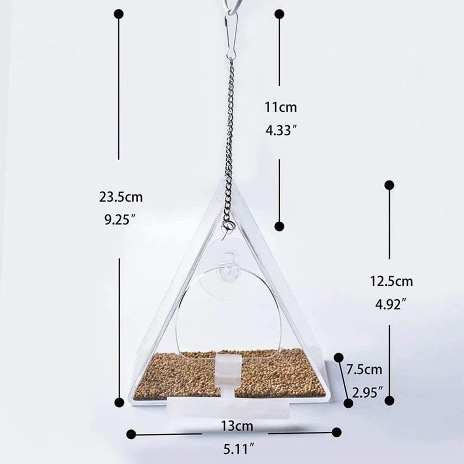 Transparent Triangle Acrylic Bird Feeder Transparent Triangle Acrylic Bird Feeder