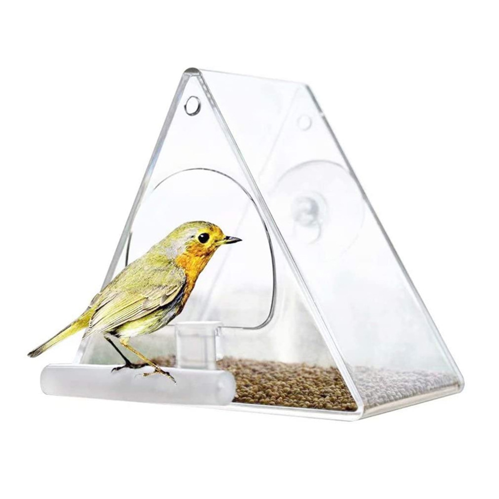 Transparent Triangle Acrylic Bird Feeder Transparent Triangle Acrylic Bird Feeder