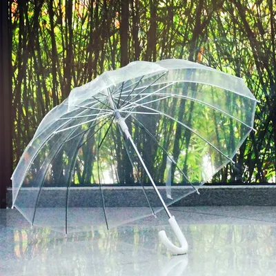 Transparent Umbrella Semi Automatic Parasol Transparent Umbrella Semi Automatic Parasol