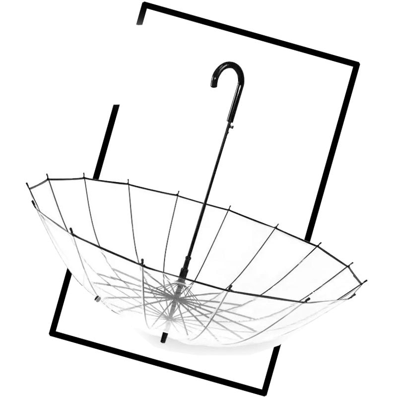 Transparent Umbrella Semi Automatic Parasol Transparent Umbrella Semi Automatic Parasol