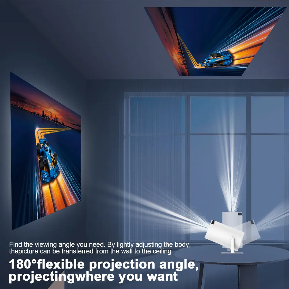 Transpeed Projector 4K Android 11 Dual Wifi6 200 ANSI Allwinner H713 BT5.0 1080P 1280*720P Home Cinema Outdoor portable