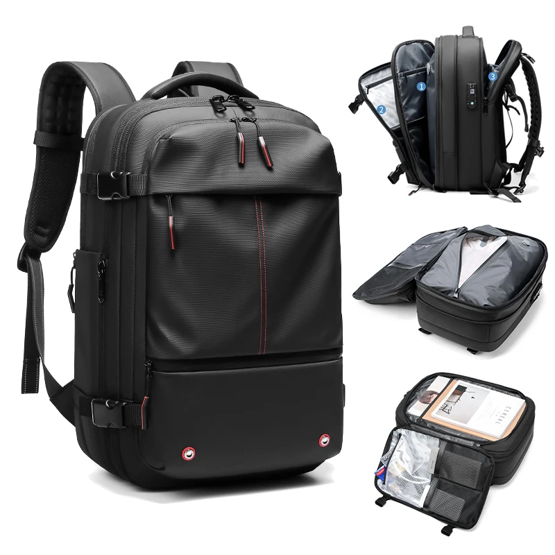 Travel 17 inch Laptop Backpack vacuum compression Backpack Business Large Capacity school Backpack expand outdoor