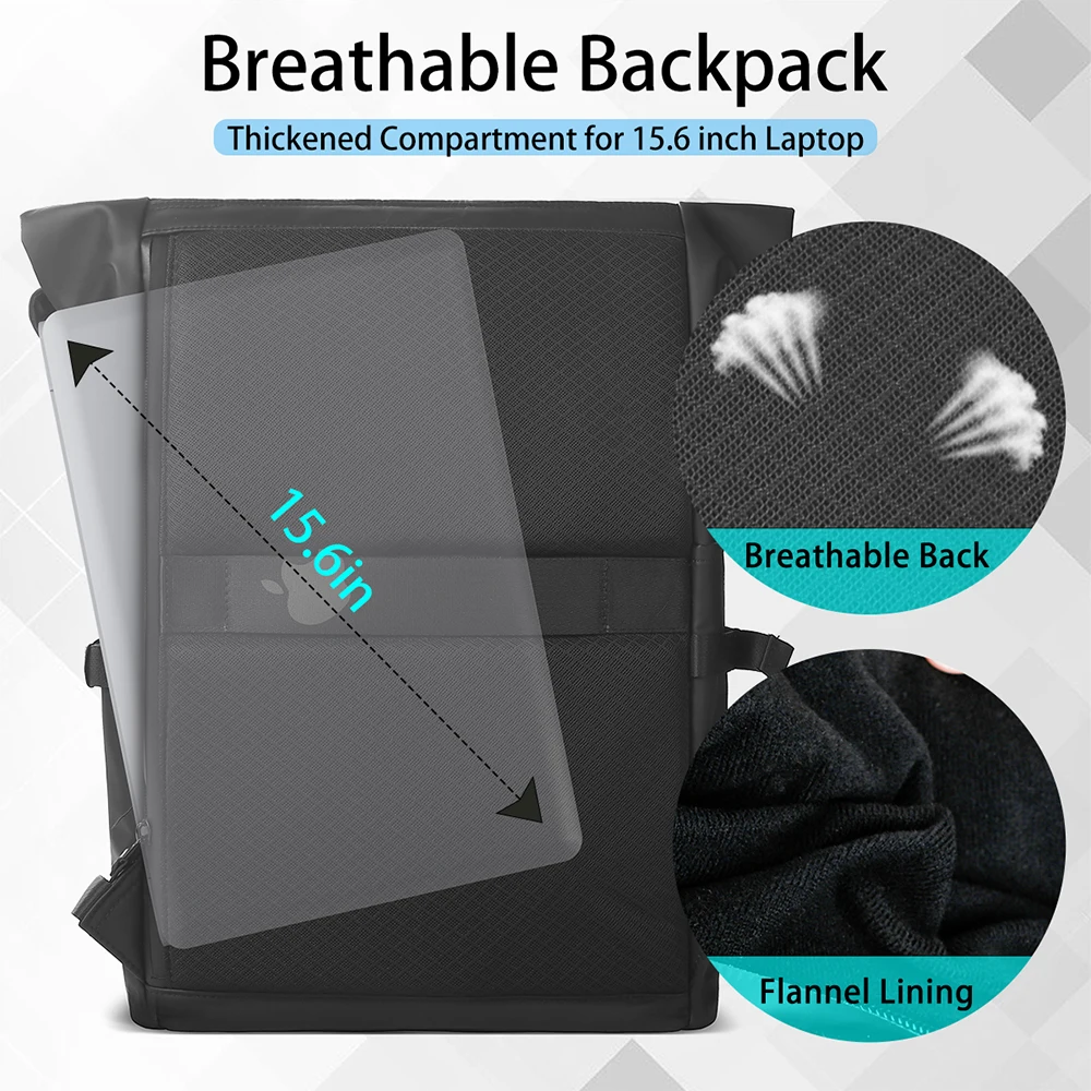 Travel Backpack Expandable 15.6 Inch Laptop Bag with USB Port Waterproof Rollup Backpack Leisure Mochilas Travel Backpack Expandable 15.6 Inch Laptop Bag with USB Port Waterproof Rollup Backpack Leisure Mochilas