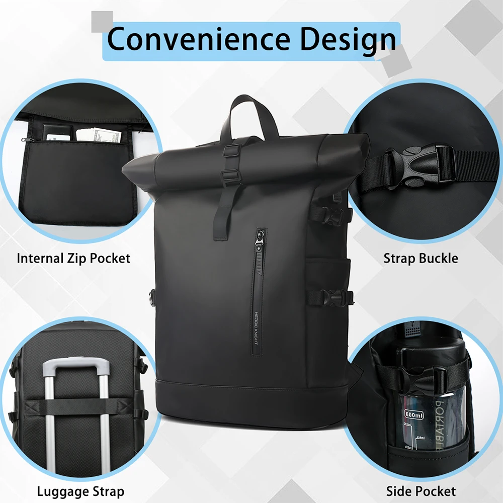 Travel Backpack Expandable 15.6 Inch Laptop Bag with USB Port Waterproof Rollup Backpack Leisure Mochilas Travel Backpack Expandable 15.6 Inch Laptop Bag with USB Port Waterproof Rollup Backpack Leisure Mochilas