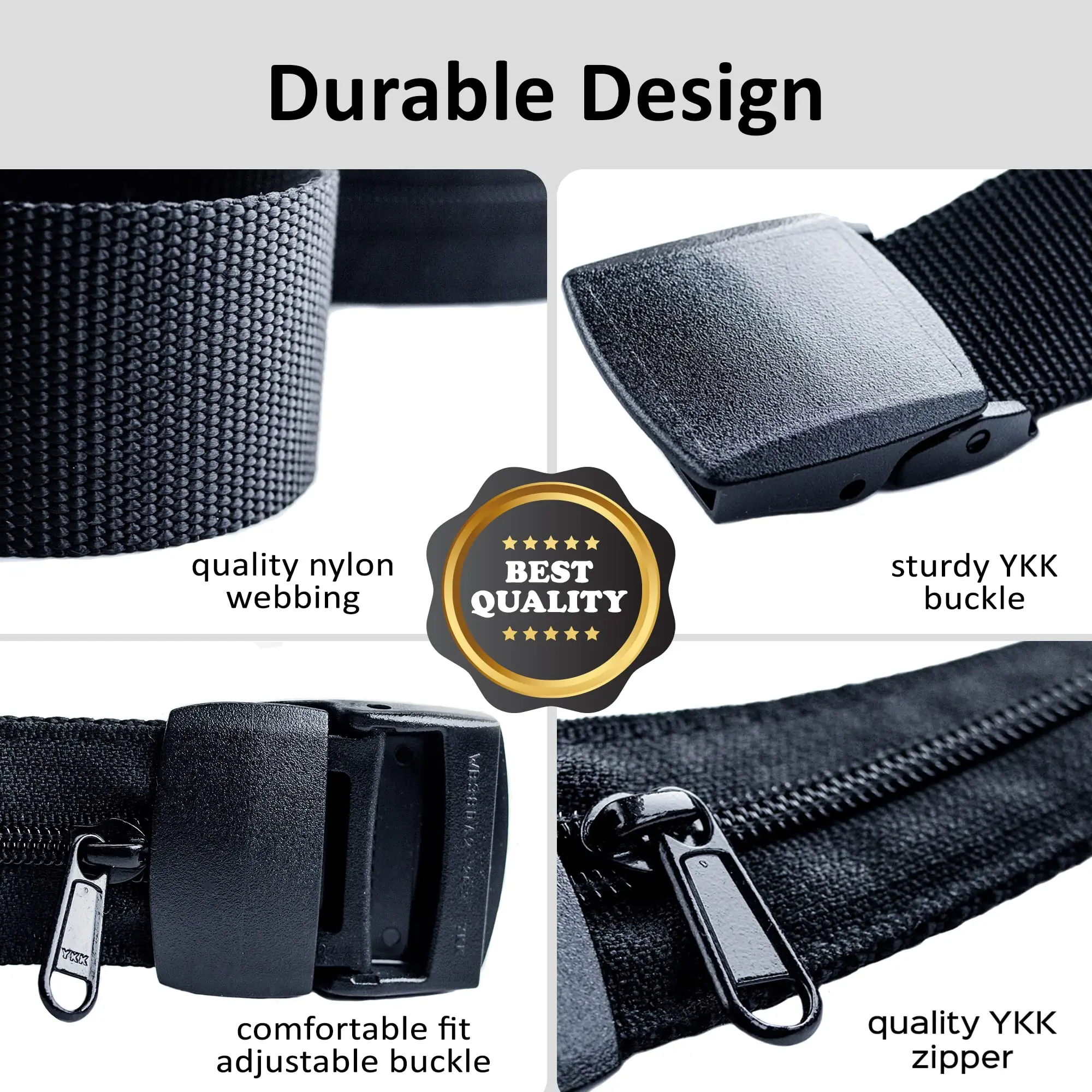 Travel Cash Anti Theft Belt Waist Bag Women Portable Hidden Money Strap Belt Wallet Waist Pack Men Secret Hiding Belt