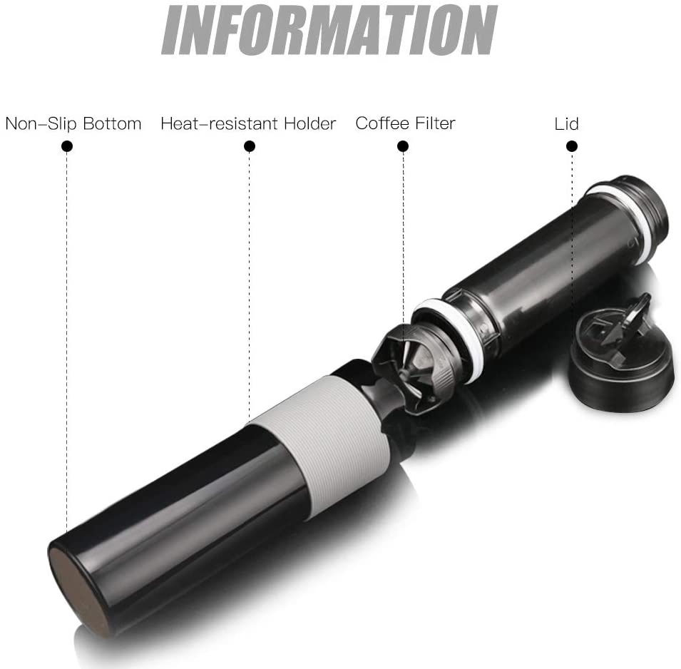 Travel Coffee Press Portable Bottle (2 pcs)