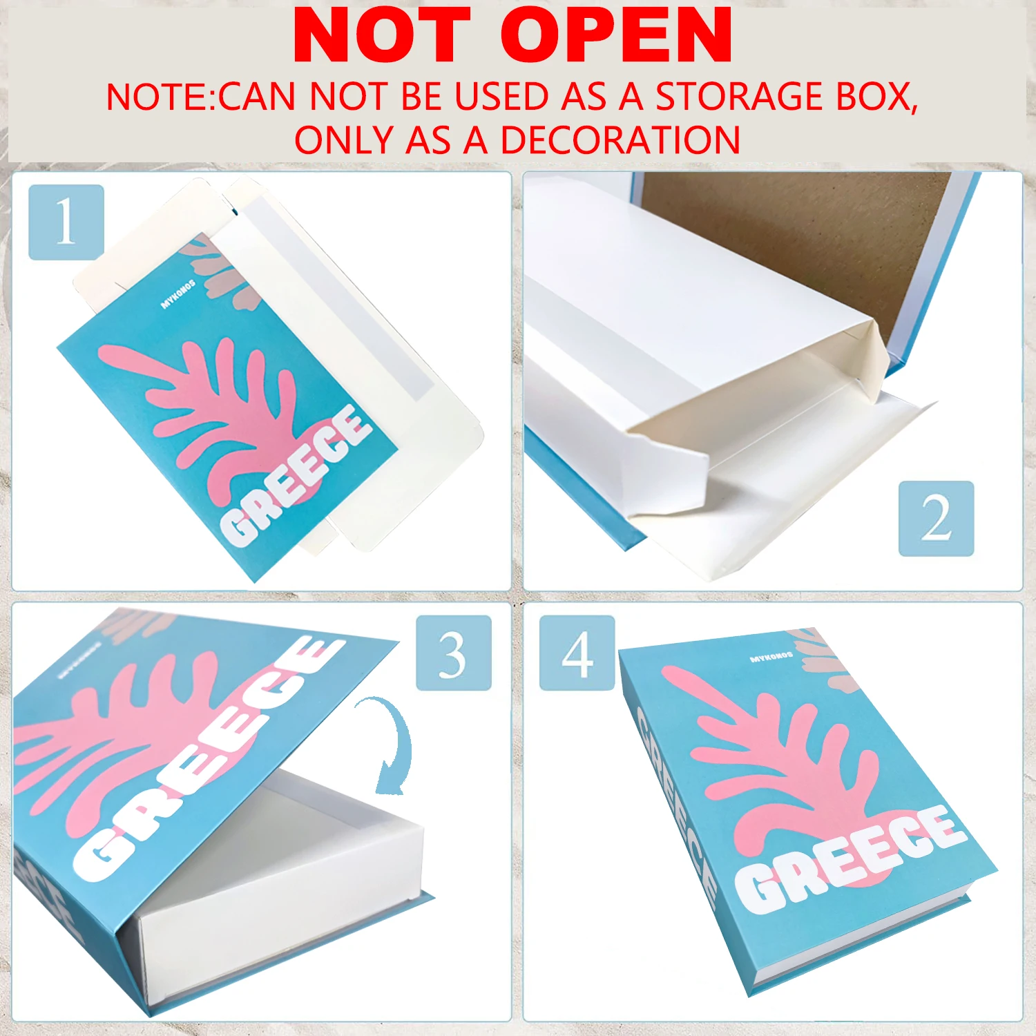 Travel Fake Book Decor Storage Box Travel Fake Book Decor Storage Box