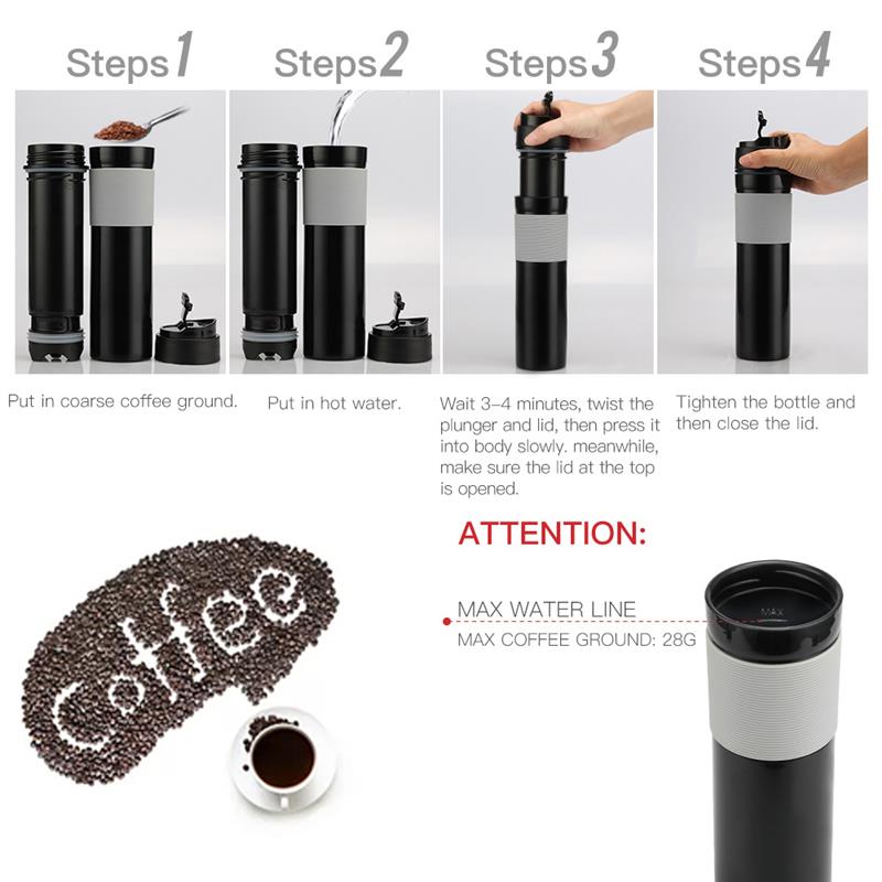 Travel French Press Coffee Maker Tumbler Travel French Press Coffee Maker Tumbler