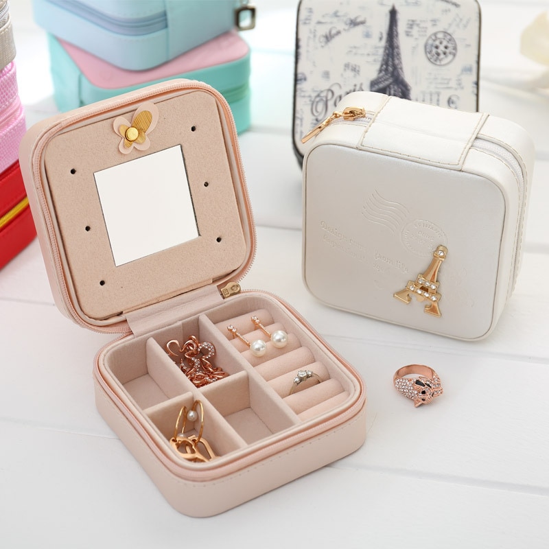 Travel Jewelry Case Leather Organizer Travel Jewelry Case Leather Organizer
