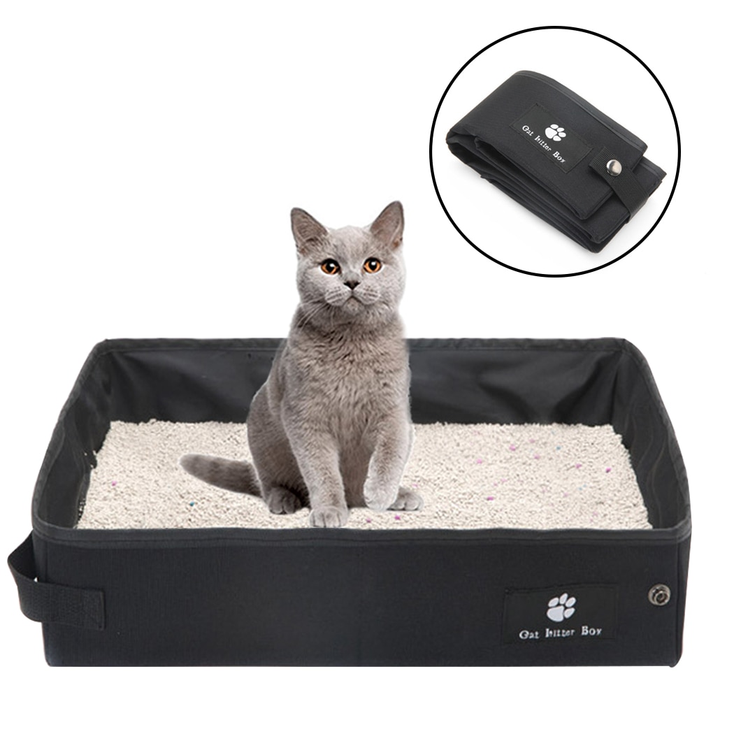 Travel Litter Box Foldable Cat Pan Travel Litter Box Foldable Cat Pan