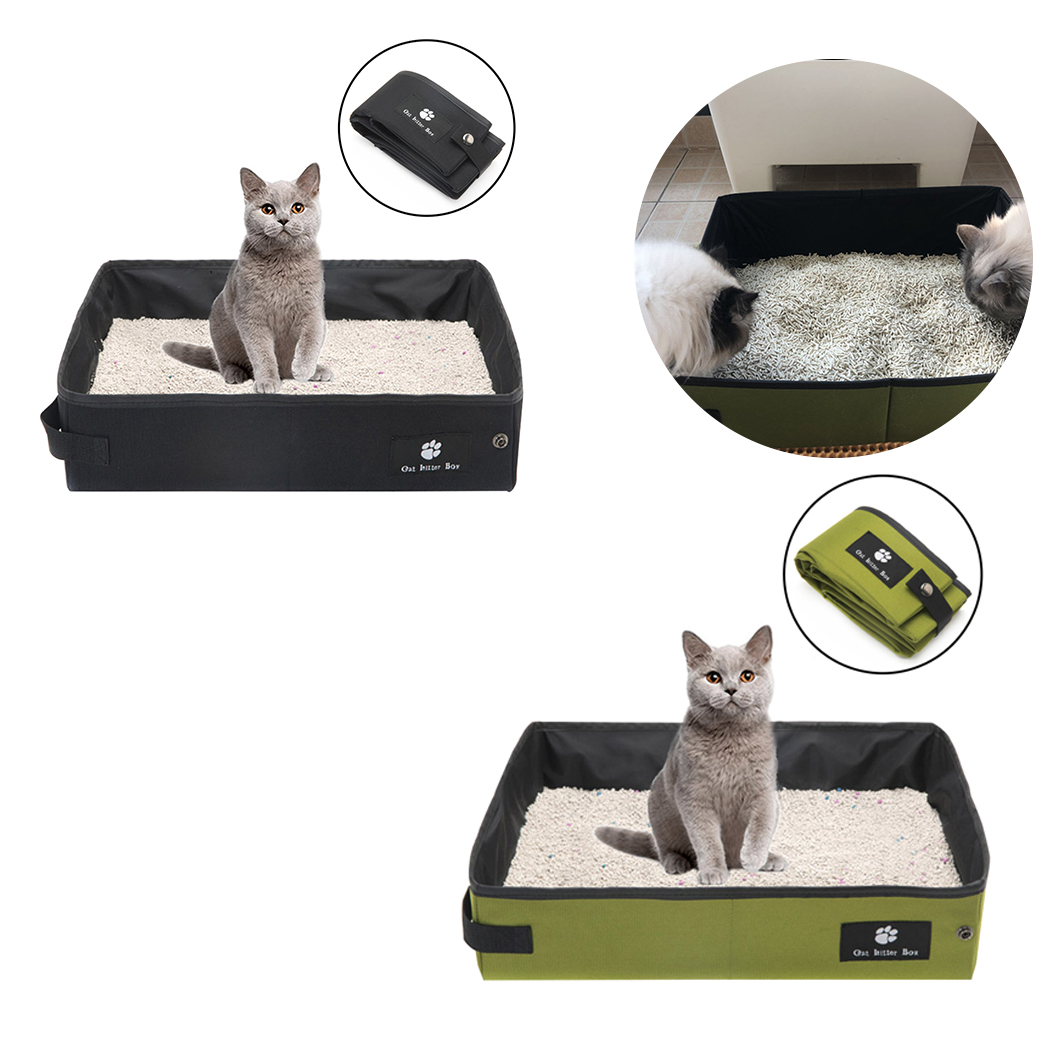 Travel Litter Box Foldable Cat Pan Travel Litter Box Foldable Cat Pan