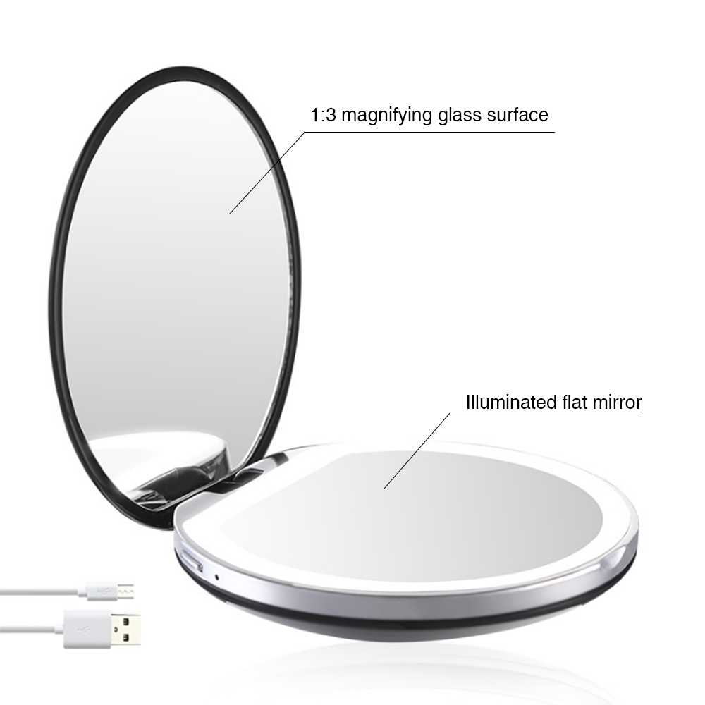 Travel Makeup Mirror with LED Light Travel Makeup Mirror with LED Light