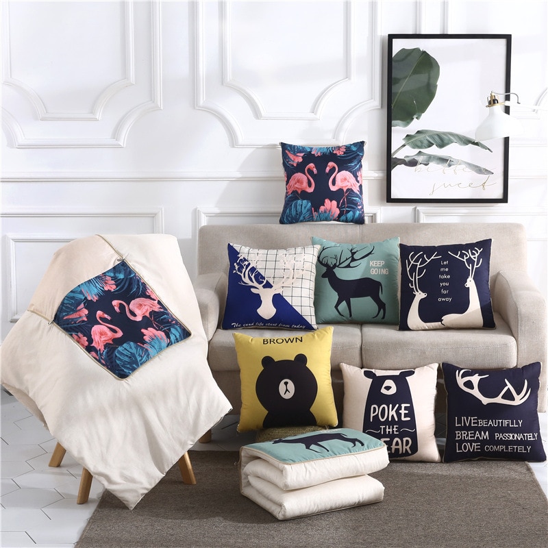 Travel Pillow Blanket Soft Cushion