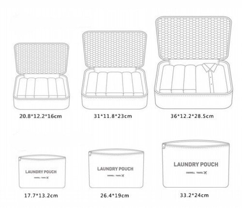 Travel Storage Bags 6 Pieces Organizer